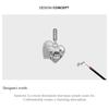 WOSTU 925 Sterling Silver Love Heart-shape Charm Pendant Santorini Castle Charming Scenery Beads for Original 3mm Bracelets & Necklaces DIY Jewelry