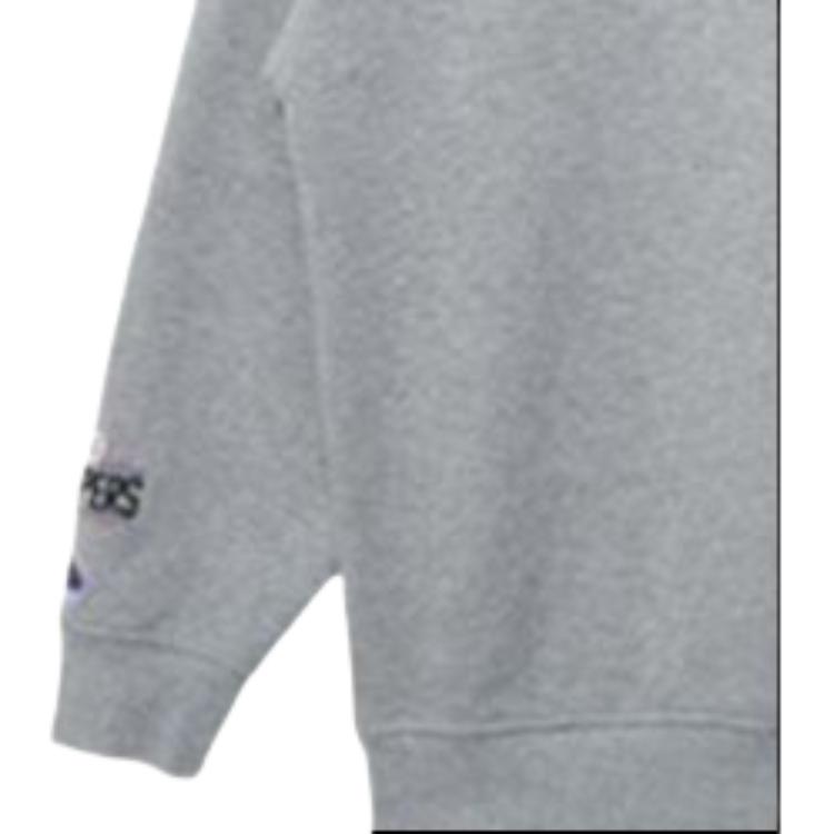 New Era SS22 Свитшот с принтом букв, длинный рукав, унисекс, серый 13134287