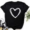Модные женские повседневные топы с короткими рукавами и принтом Love, футболка, блузка