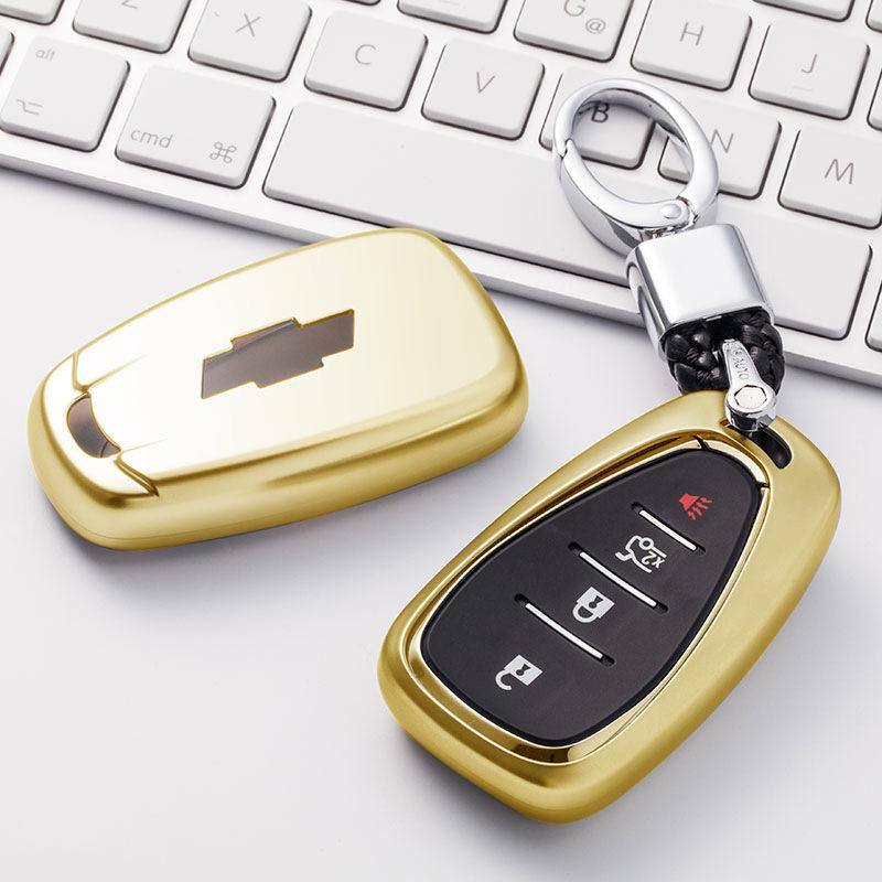 Чехол для ключа Chevrolet для Cruze, Malibu XL, Trax, Equinox - ТПУ оболочка и пряжка для смарт-моделей