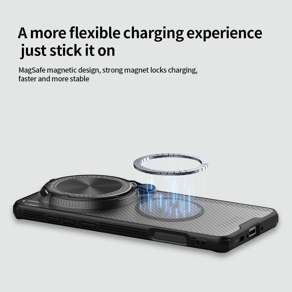 For Vivo X200 Ultra Phone Case Nillkin CamShield Prop Magnetic Clear Version Hard PC+TPU Shell Shockproof Back Cover