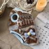 Pet dog vest autumn and winter cute bear doll vest small dog bibear teddy warm thickened fleece