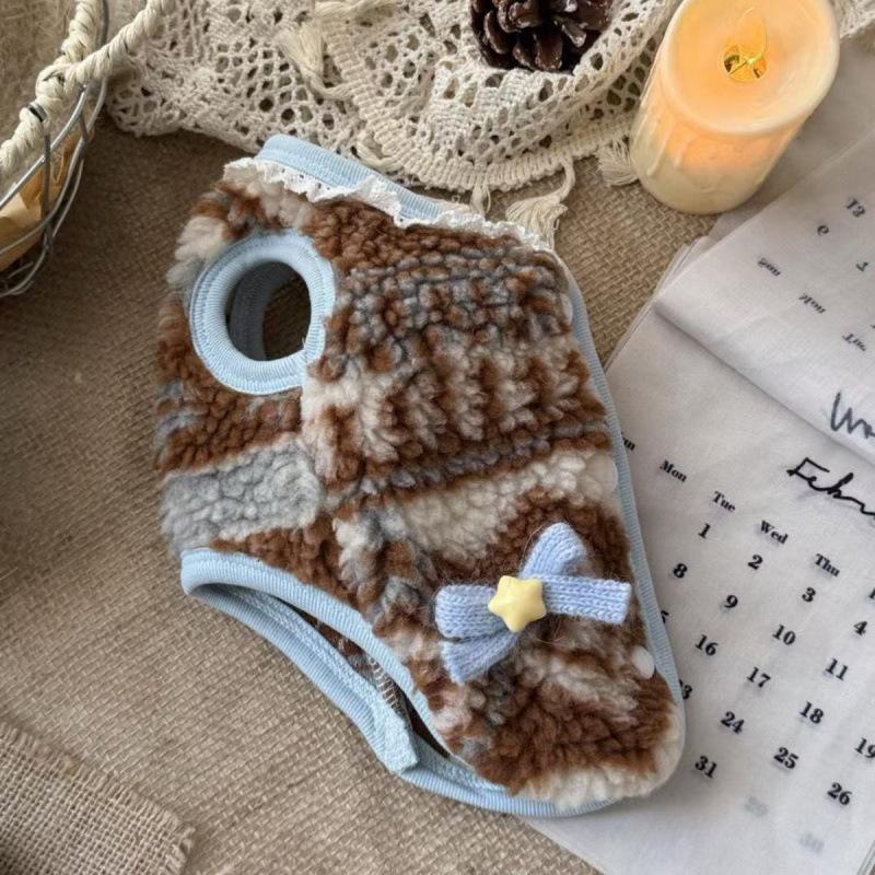 Pet dog vest autumn and winter cute bear doll vest small dog bibear teddy warm thickened fleece