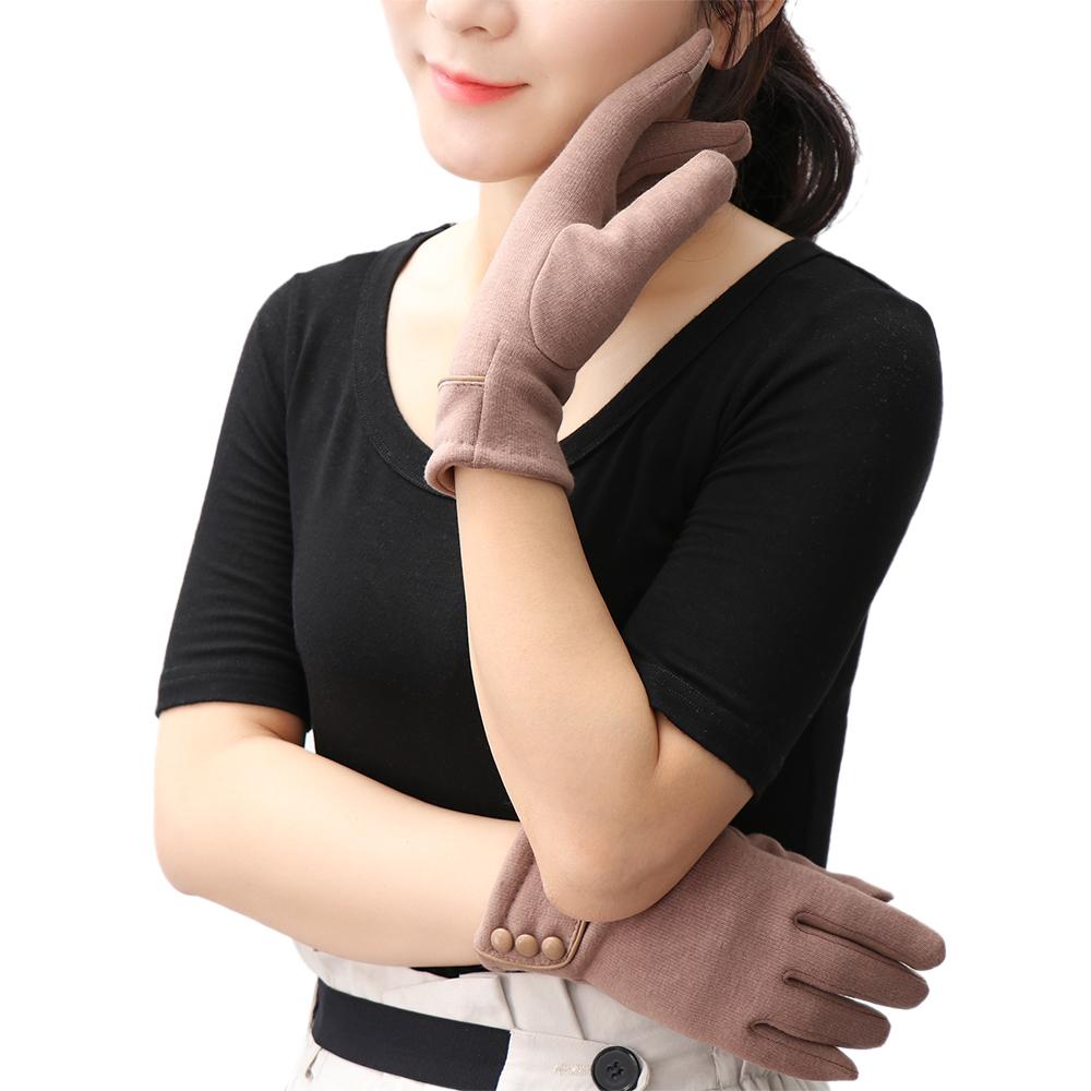 Women Thicken Winter Warm Plus Velvet Driving Mittens Touch Screen Gloves Skiing Gloves