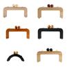Stylish DIY Bag Mini Wooden Handle with Beads and Practical Kiss Clasp Closure