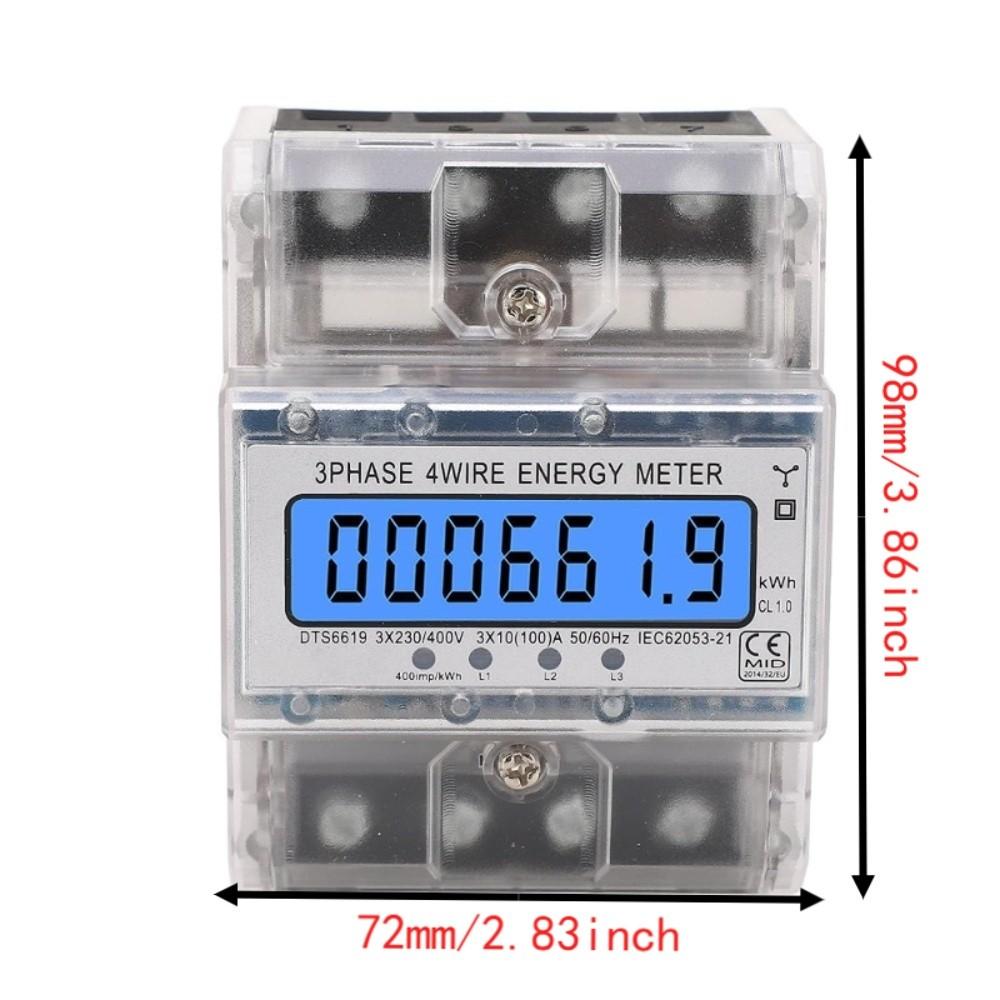 3 Phase 4 Wire Three Phase Energy Meter Electric Kilowatt Hour Meter Commercial Building