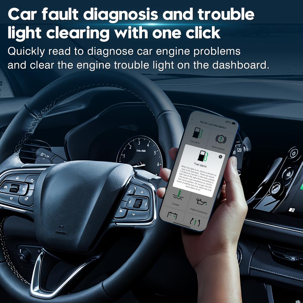 Беспроводной сканер-ридер OBD2, инструмент для автодиагностики для iOS и Android, для проверки производительности, беспроводной 5.4, считыватель кодов неисправности автомобиля