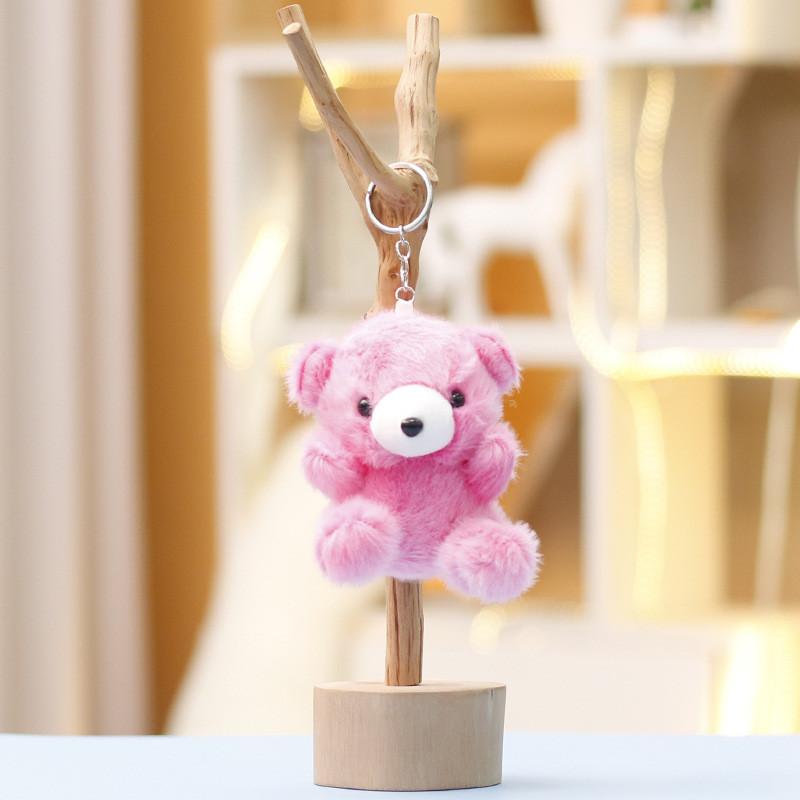 Plush Bear Keychain With Soft Short Plush For Bag Decor And Collecting