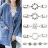 Sweater Scarf Clasp Rhinestone Shiny Blouse Collar Pin Women Shawl Clip Cardigan Duck Clip Brooches