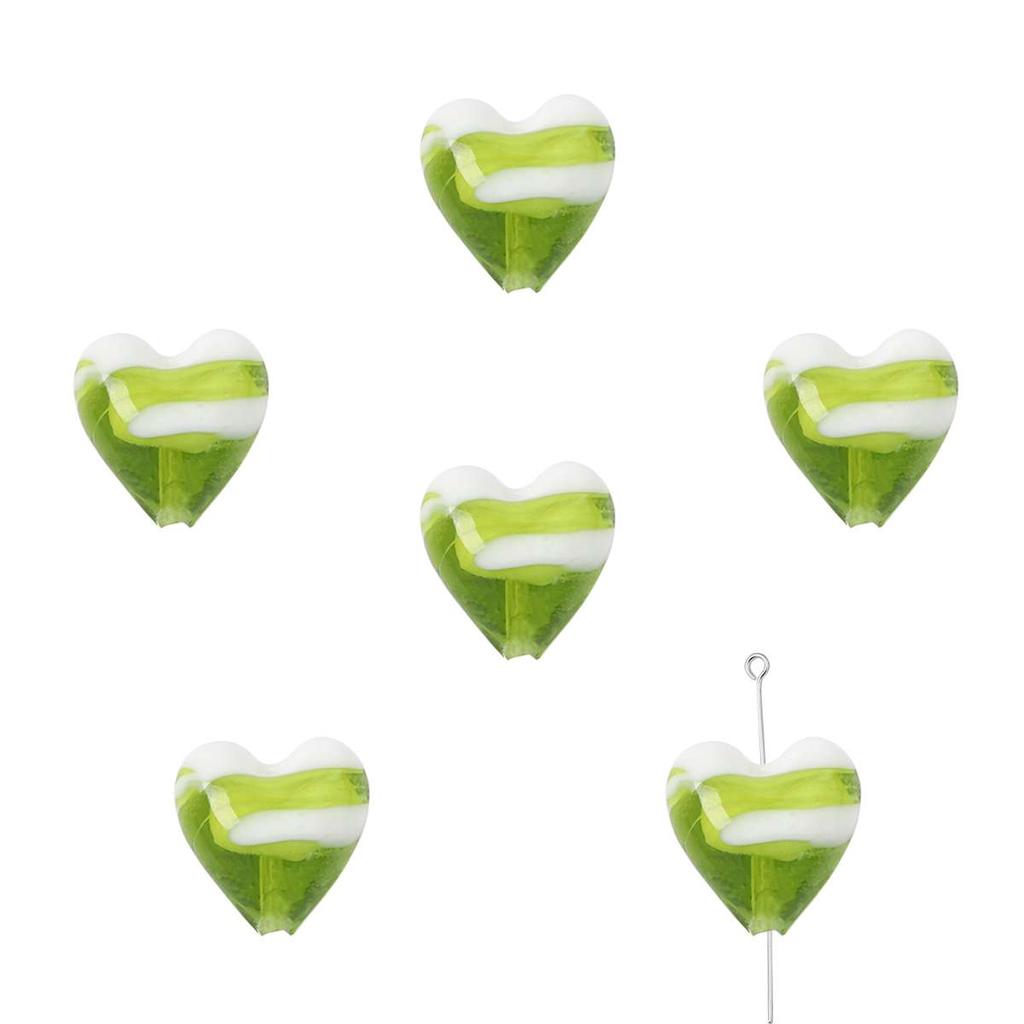 2 шт. глазурованные бусины в виде сердца любви стеклянные бусины-разделители ручная роспись в полоску Шарм для изготовления ювелирных изделий DIY браслет серьги подарки ремесленные аксессуары