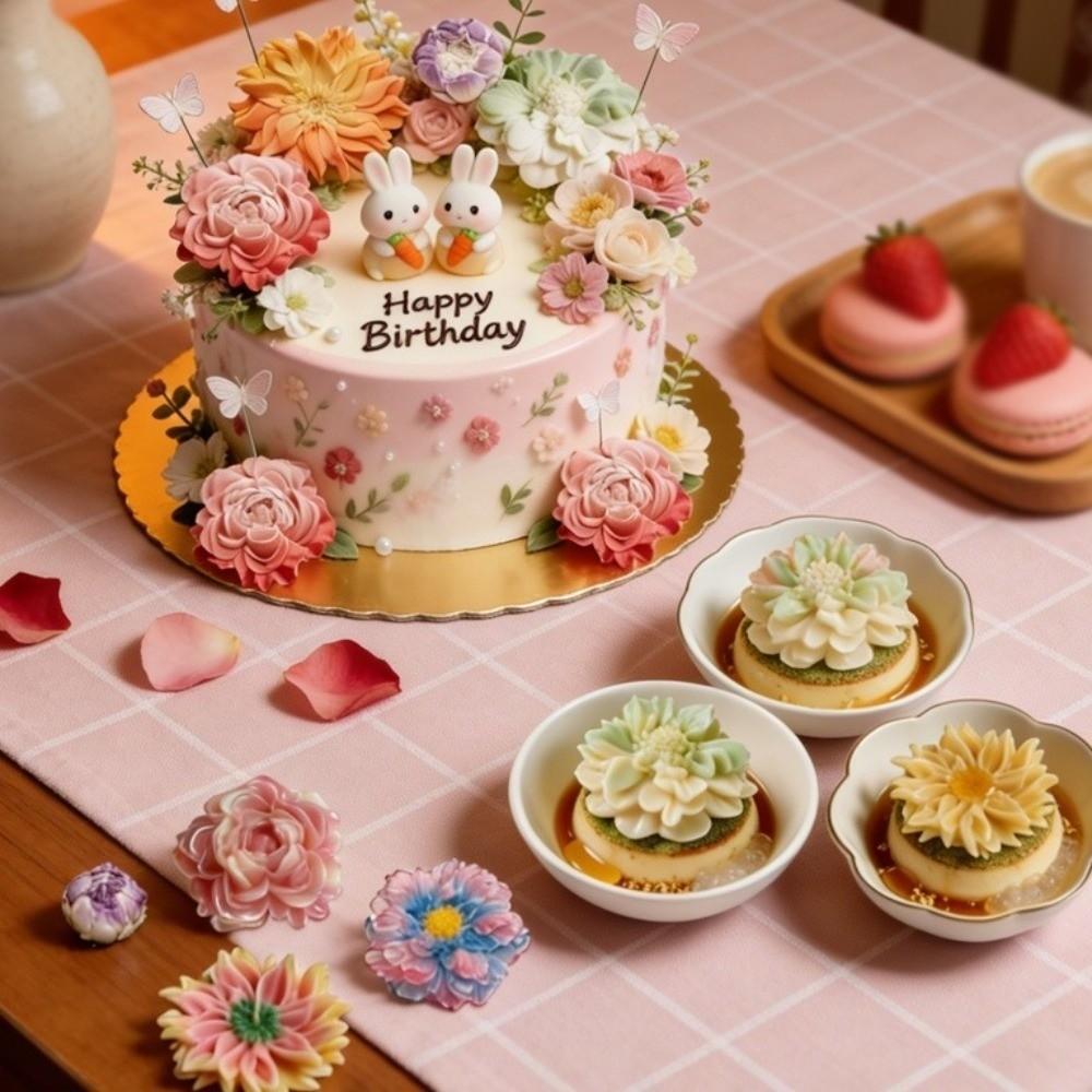 Nonstick 3D Flower Silicone Mold Flexible Candle Mold Baking Tool Epoxy Resin Mold Home Craft