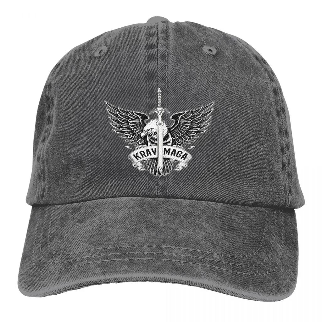 Krav Maga Eagle Washed Baseball Cap Army Navy Fitted Retro Hip Hop Hats Spring FeUnisex Unisex Hunting Camping Design Cap