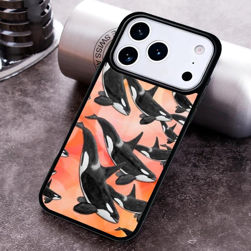 Чехол для телефона с изображением косаток для iPhone 17 16 15 Pro Max Air 14 13 12 11 Plus, противоударный чехол.
