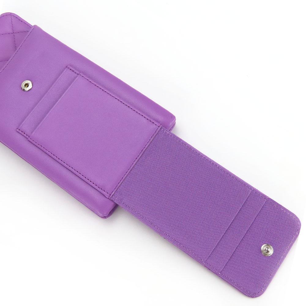 Used CHANEL Shoulder Bag Matrasse lambskin Purple Phone case