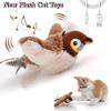 Cat Interactive Toys Catnip Electric Pat Bird (with Catnip) Dog Cats Touch-Activated Squeaky Plush Toy Pet USB Rechargeable
