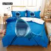 Shark Duvet Cover Set Microfiber Hawaiian Beach Theme Bedding Set Underwater Ocean Sea Themed Double Queen King Size Quilt Cover