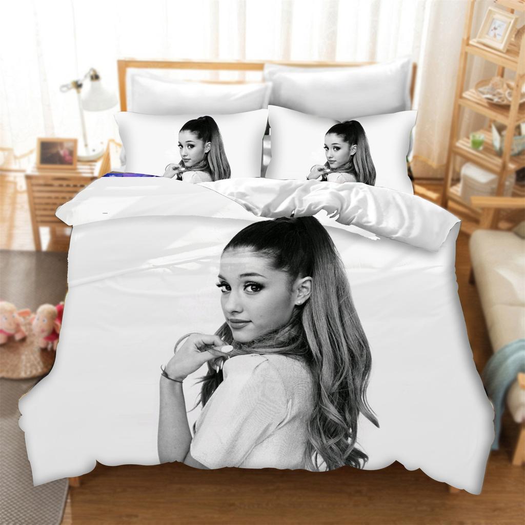 Pop Singer Ariana‑Grande 3D Printed Bedding Set Duvet Cover Pillowcase Bedroom Home Decor