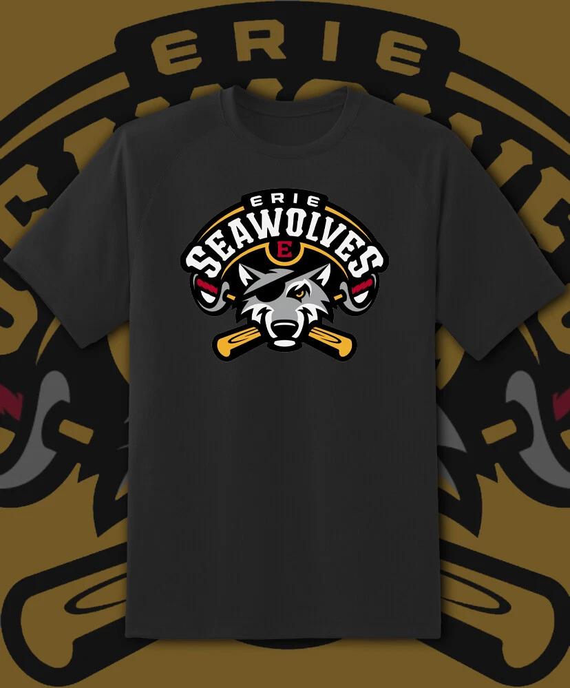 Men's and Women's T-shirts Erie Sea Wolves Milb Team Logo Milb