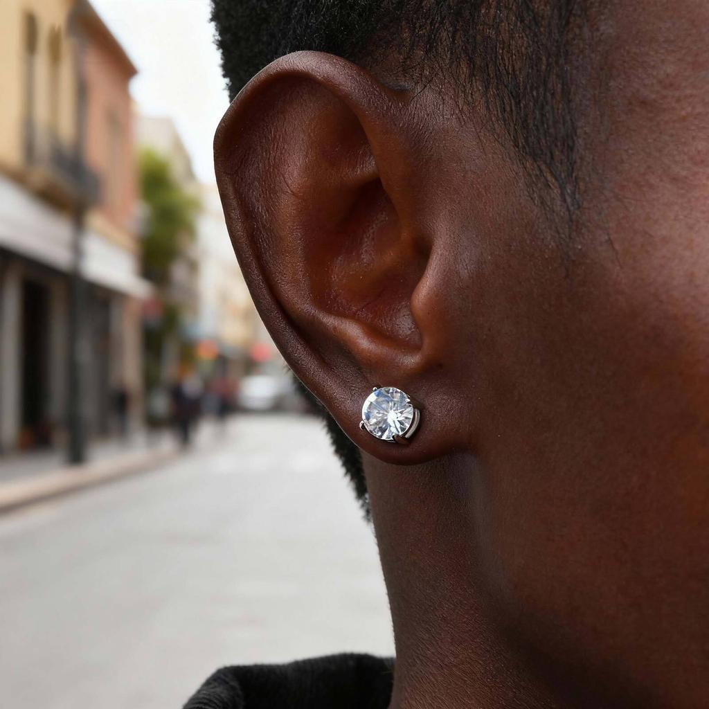 Магнитный клипс для ушей в стиле хип-хоп для мужчин и женщин, Металлический клипс для ушей с кристаллами циркона, Непрокалываемое украшение для ушей, Подарок