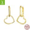 Hollow Love Pendant U-Shaped Earrings, Fashionable Wear S925 Sterling Silver Combination Earrings Earrings