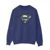 Womens/Ladies Superman Indigo Blue Logo Sweatshirt