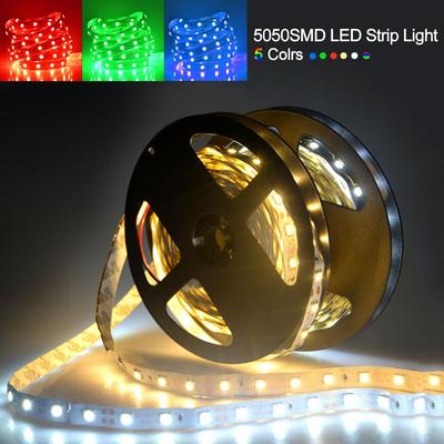 DC12V SMD5050 RGB светодиодная лента не водонепроницаемая светодиодная лента лампа гибкая лента диод один цвет 5 м/рулон 60 светодиодов/м светодиодные фонари