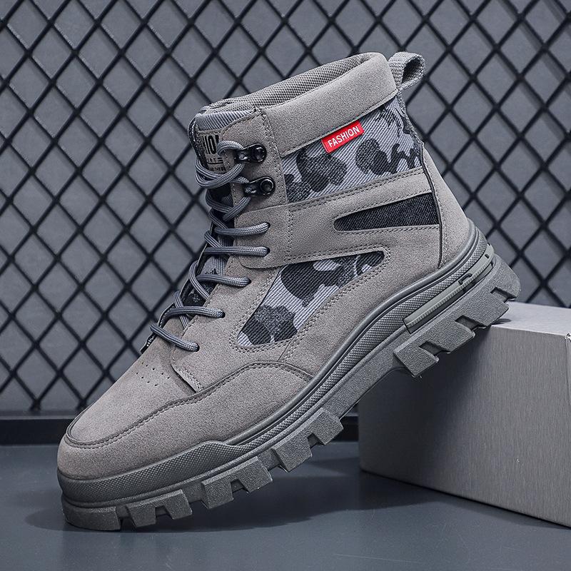 2025 осень новый британский стиль мужские ботинки Мартин универсальные рабочие ботинки мужские высокие на платформе модная мужская обувь