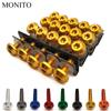 20pcs M6 Motorcycle Fairing Bolts Nuts Kit Body Fastener Clips Screws For SUZUKI RMZ250 RMZ450 DRZ400SM RMZ 250 450 DRZ 400
