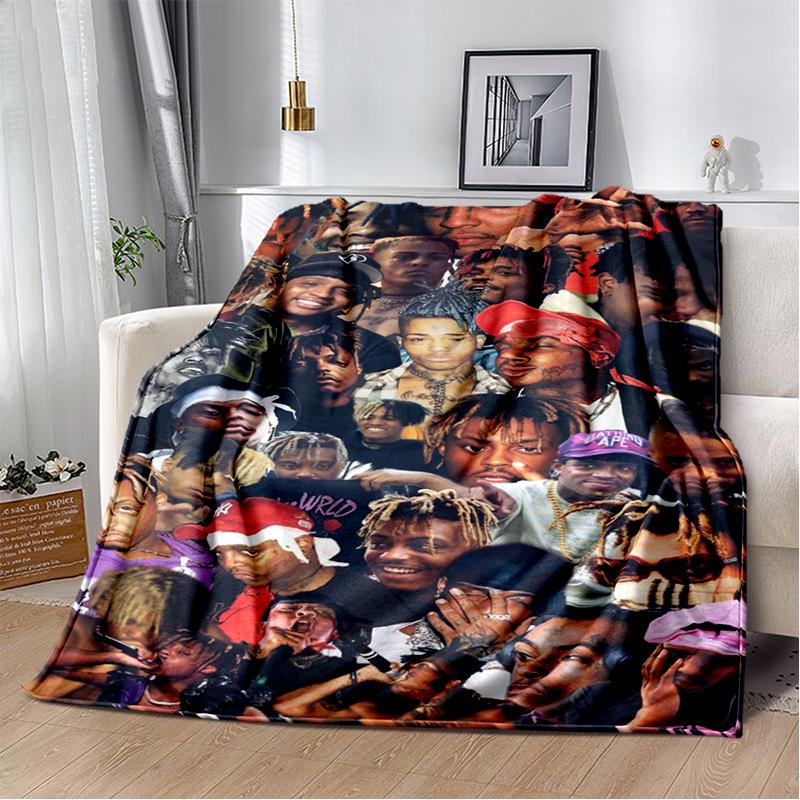 2025 New Style Juice WRLD 999 Legend Rapper Album Blanket,Soft Throw Blanket for Home Bedroom Bed Sofa Travel Cover Kid Gift