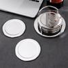 6 шт. Минималистичная круглая подставка под стакан из нержавеющей стали, серебристая, нескользящая подкладка под чашку, утолщенная, с подставкой для хранения, подставка под напитки, блюдо