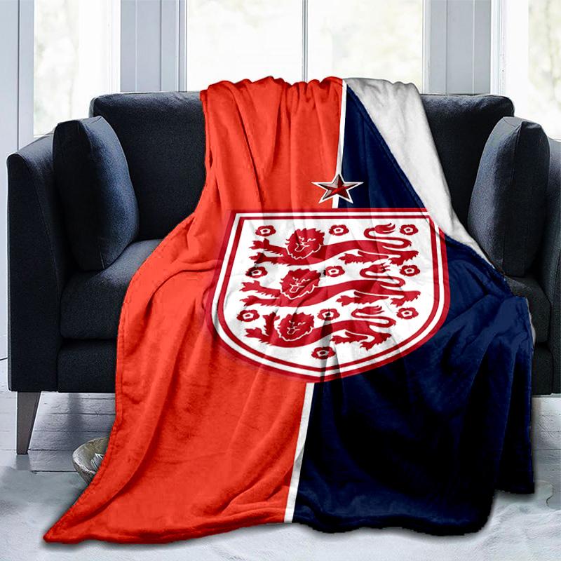 England Football Crest Printed Throws Blanket Soft Flannel Blankets for Couch Bed Gifts for Men Women Picnic blanket Christmas gifts
