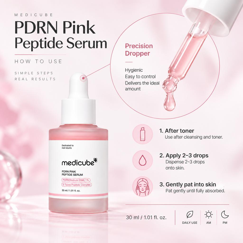 Medicube PDRN Розовая пептидная сыворотка 30мл