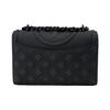 Tory Burch Fleming Solid Color Logo PU Tote Crossbody Shoulder Bag Small Women bags Black 82562-001