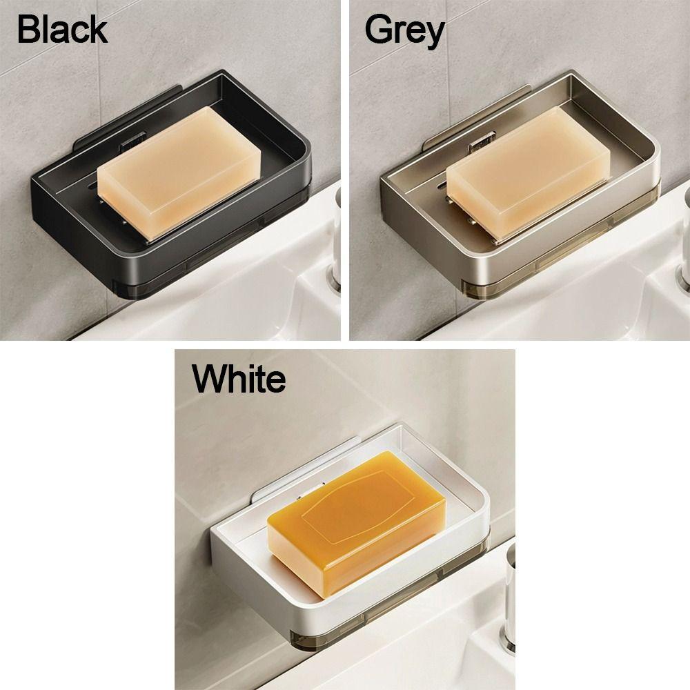 Metal Soap Box Drainable Soap Container Tray Durable Soap Dish  Bathroom Kitchen Sink Organizer
