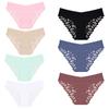 FINETOO Seamless Panty Sexy Women Lace Lingerie Breathable Underwear Mid-waist S-XL