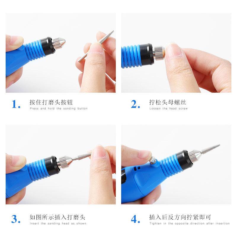 Usb Portable Nail Grinder Nail Art Electric Skin Removal Polishing Nail Grinder Pen Direct Sales