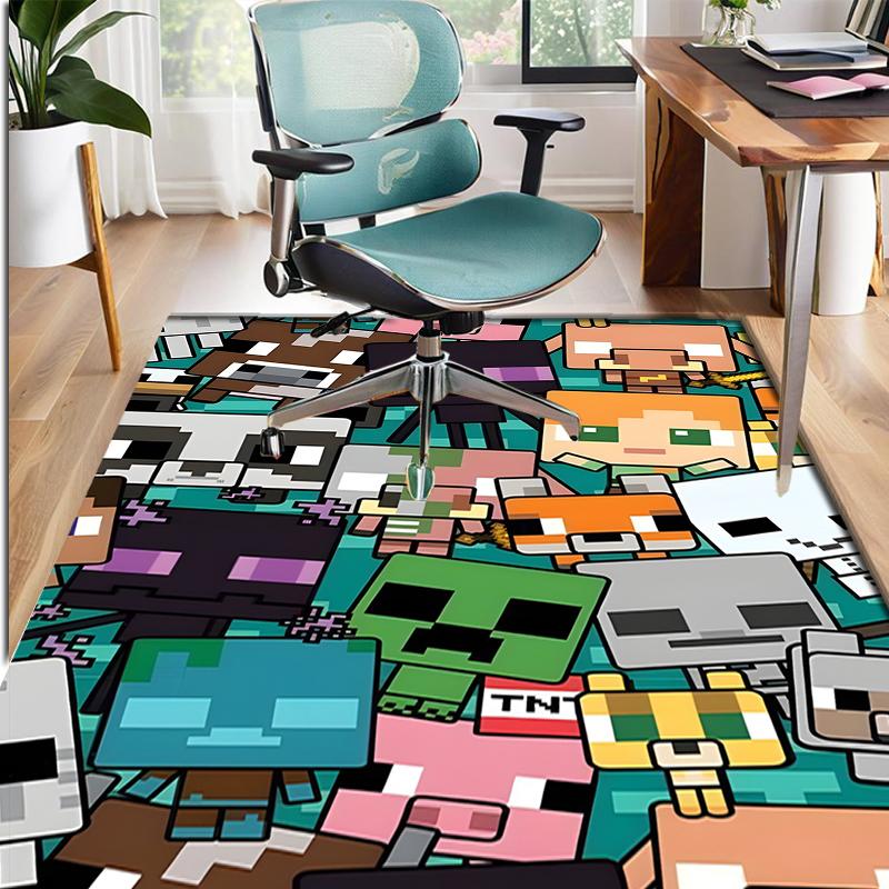 Gamer Pattern Rug, Indoor/Outdoor Mat, for Picnic, Gameroom, Bedroom, Office, Living Room, Home Decor Carpet, Birthday Gift