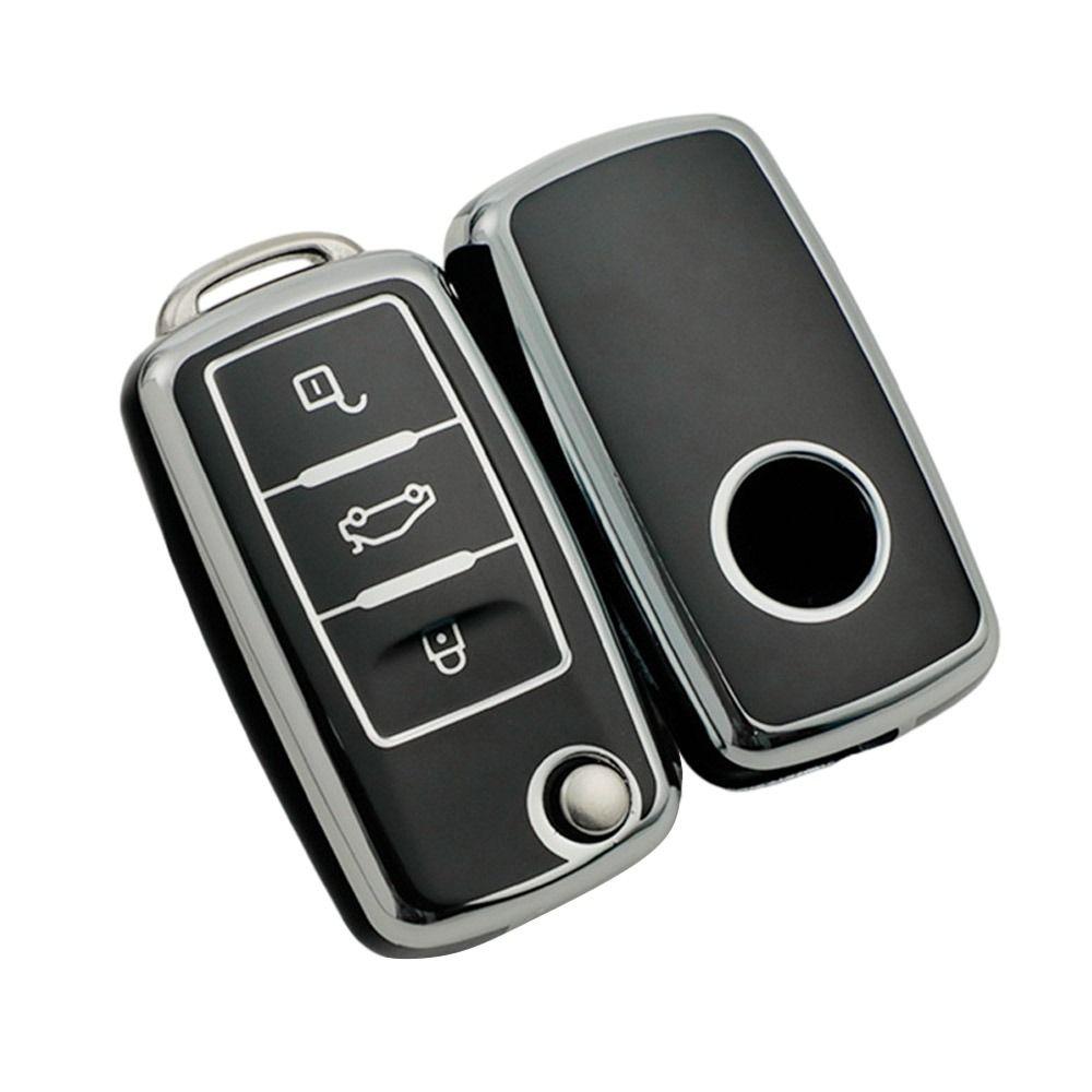 Чехол для автомобильного ключа с полной защитой для VW Volkswagen/Polo/Tiguan/Passat/Golf/Jetta/Lavida/Skoda/Octavia Автомобильные аксессуары