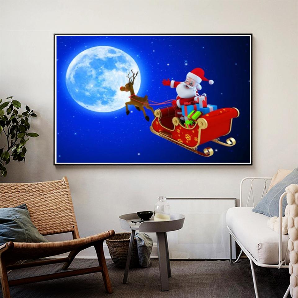 Санта-Клаус 5D DIY алмазная живопись набор для вышивки крестом полная Алмазная вышивка горный хрусталь картина мозаика украшение дома живопись