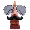 15.24 Cm Wooden Nose Shaped Spectacle Specs Eyeglass Holder Stand with Moustache