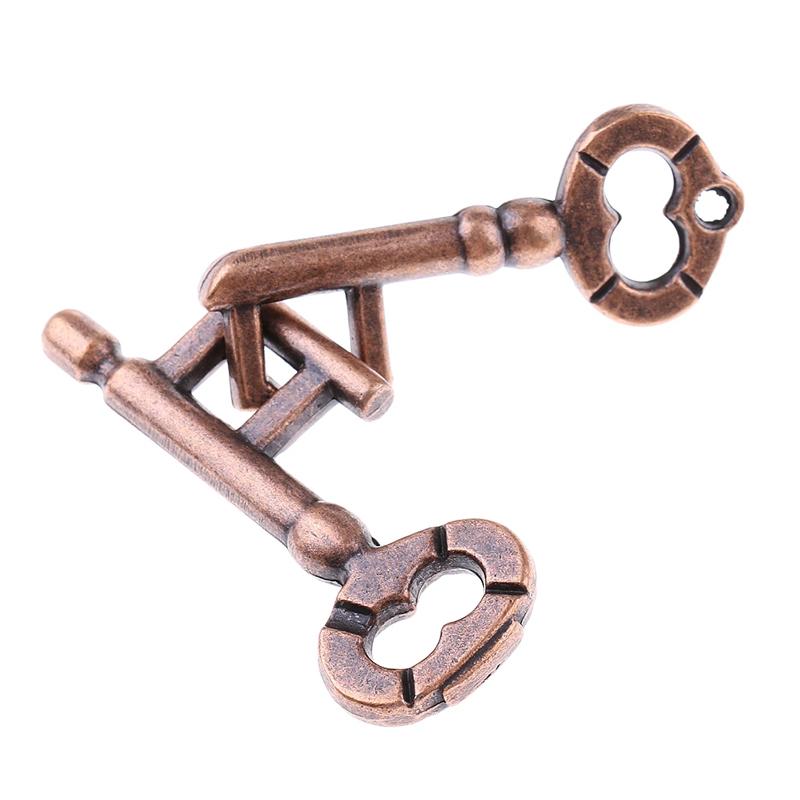 Puzzles Baffling Key Lock Iq Brain Teaser Quebra Cabea Rompecabezas Metal Juegos De Ingenio Intellectual Toys For Adults Kids