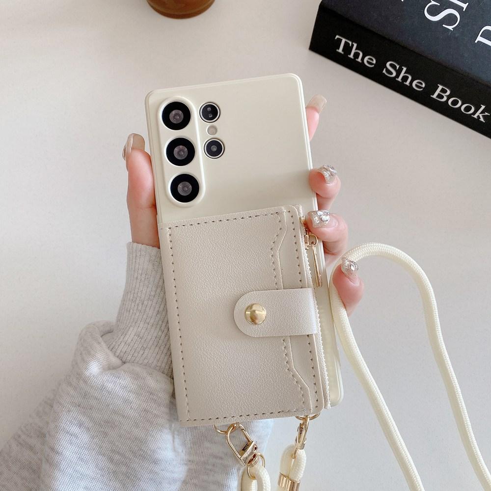 Чехол-кошелек для телефона с держателем для карт для Samsung Galaxy S25 S24 S23 Plus S22 Ultra S21 S20 FE, ремешок, шнур, чехол для сумки через плечо