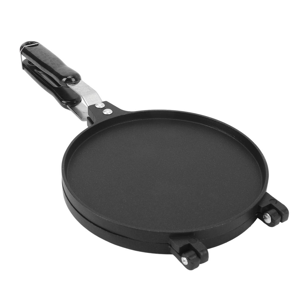 Egg Roll Press Pan Stick Proof Aluminum Stove Top Tortilla Press with Handle for Kitchen 6.8 Inch Glossy Style