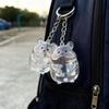 1/2Pcs Pet Fur Keepsake Capsule Keychain Cute Hamster Shape Transparent Hamster Fur Storage Box Hair Storage Pendant