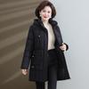 Mother's Winter Down Padded Jacket, Mid-length Padded Jacket, Western Style Middle-aged and Elderly Women's Winter Thick Warm Padded Jacket