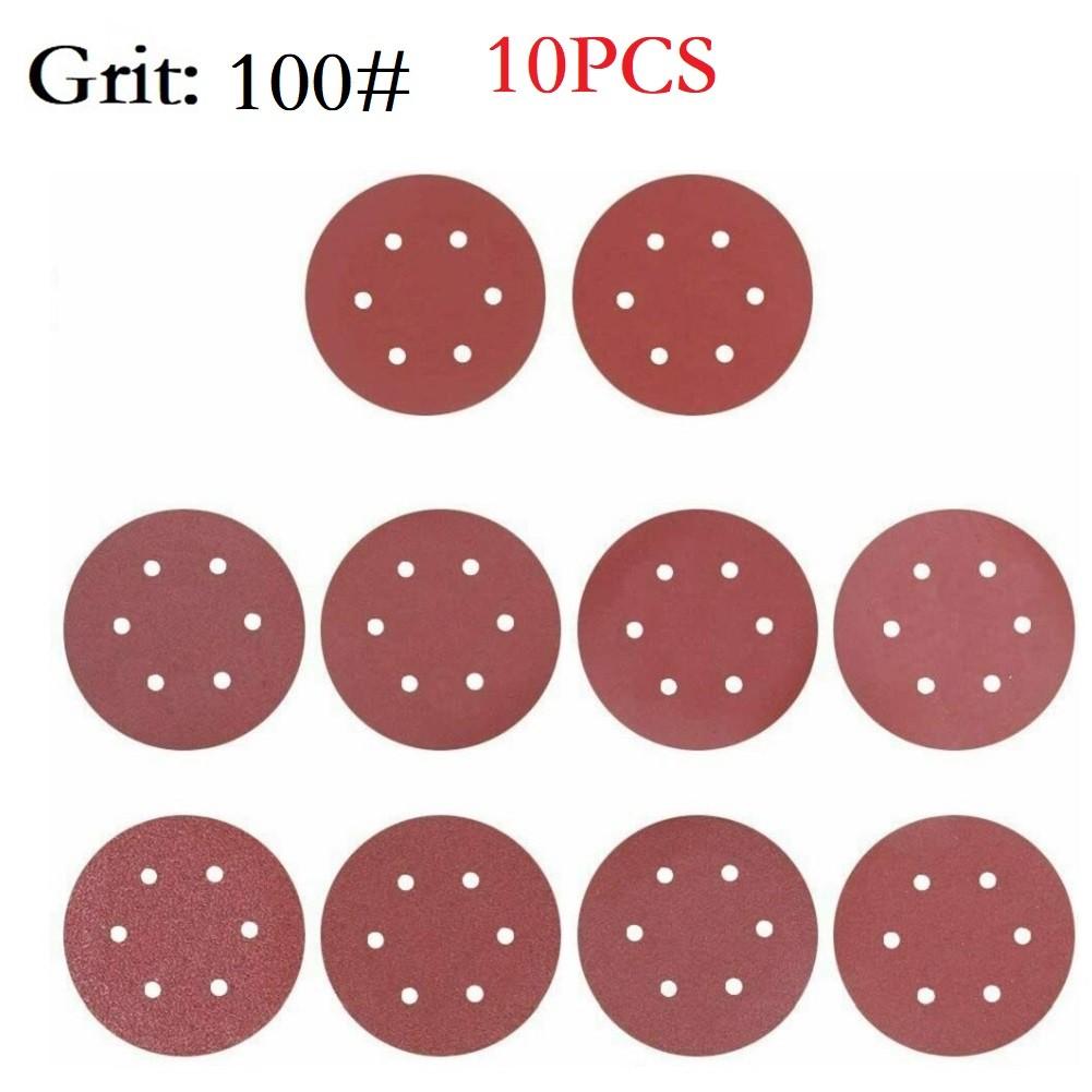 Шлифовальная бумага Полировальные инструменты 10 шт. 40-2000 грит 6 отверстий 9 дюймов/225 мм Алунд