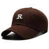 Autumn And Winter New Korean Version R Letter Embroidered Soft Top Baseball Cap Men'S And Women'S Trendy Brand Shade Sun Protect
