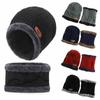 Plus Velvet Winter Hats Warm Coral Fleece Scarf Men Women Knit Cap