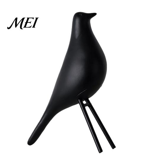 Compact Decorative Piece Nordic Style Bird Desktop Decor, Medieval Table Minimalist Streamlined Design Statue for Home Office Bookshelf Mantelpiece