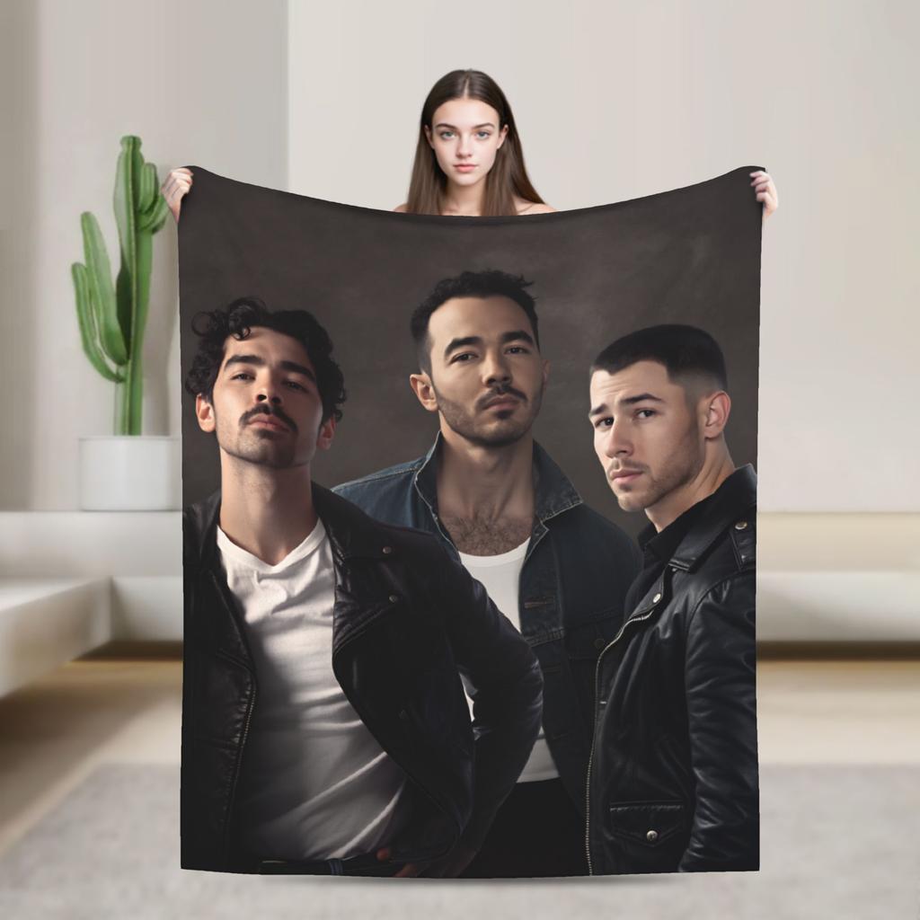 Joe Jonas  Plush Blanket Boy Girl J-Jonas Brothers  Flannel Throw Blanket For Couch Chair Sofa Bed Soft Warm Quality Bedspread